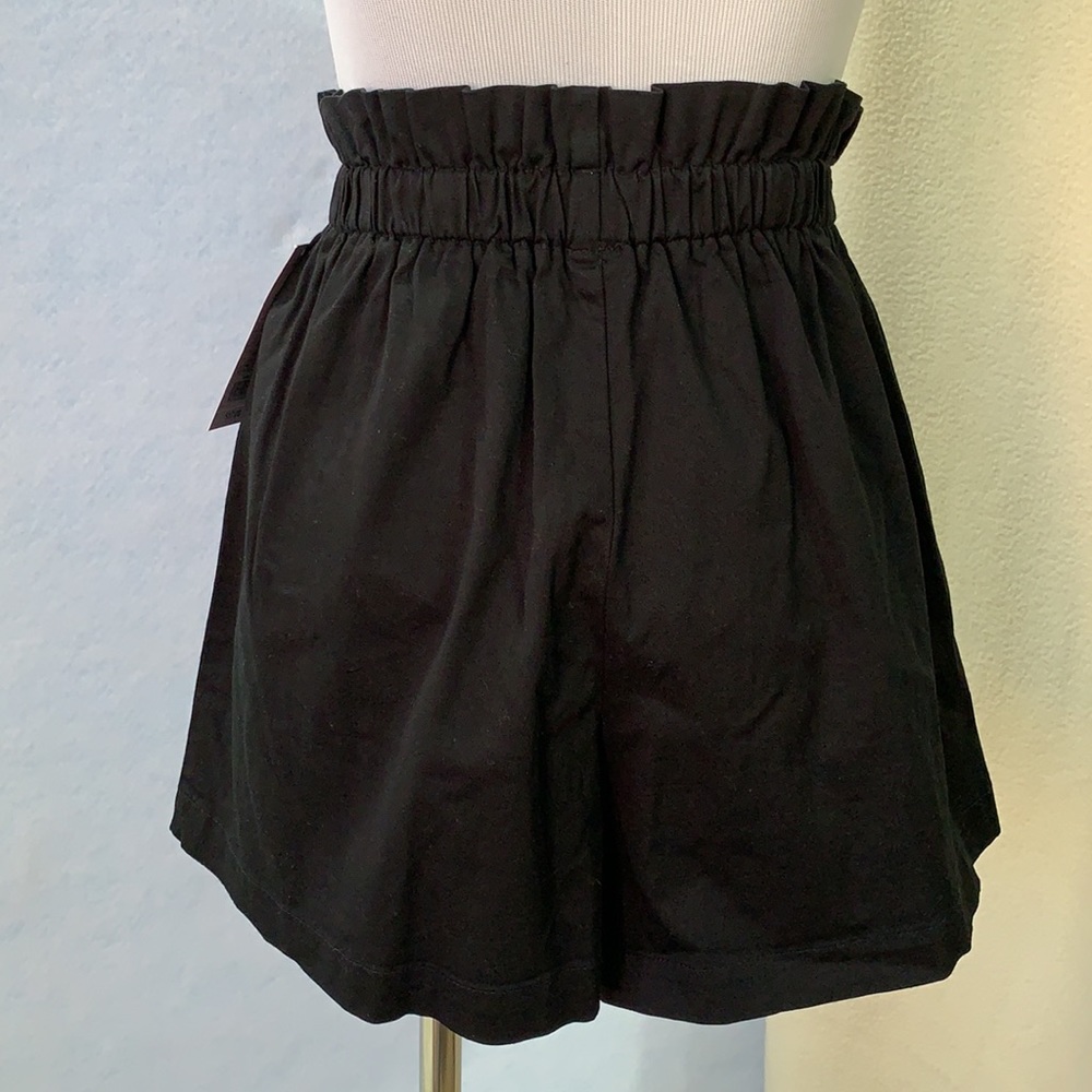 Black High Rise Paper Bag Shorts - Wild Fable - Picture 3 of 8
